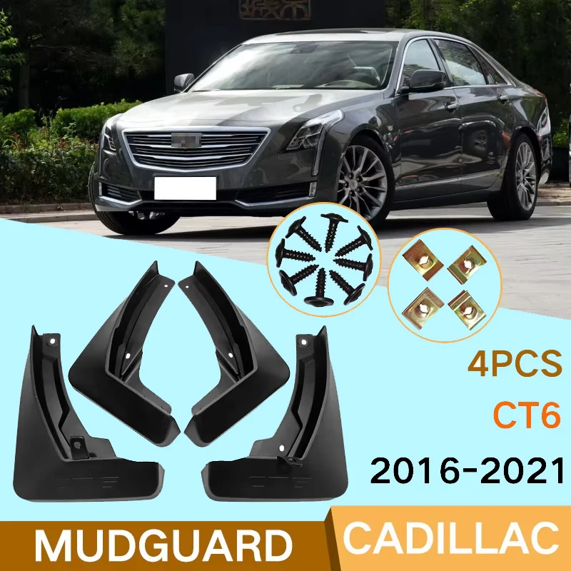 

Mud Flaps for Cadillac CT6 2016-2021 2017 2018 2019 2020 Splash Guards Fender MudFlaps Front Rear Mudguards Car Accessories