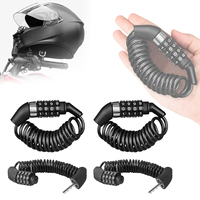 Portable Bicycle Lock Password Rope Helmet Lock Bicycle Safety Lock Steel Wire Lock Mountain Bike Backpack Lock