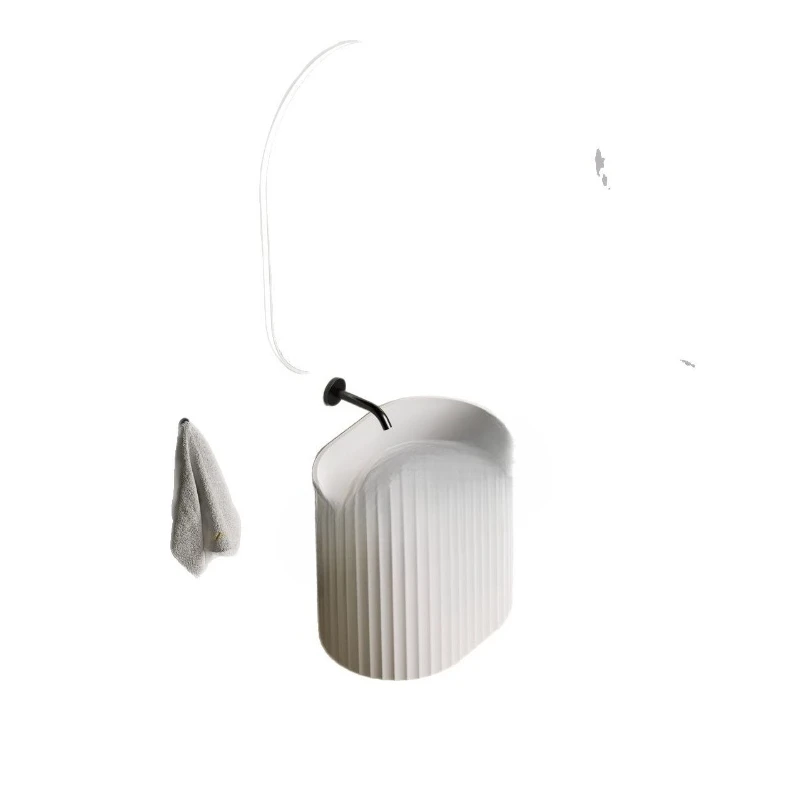 Small apartment hanging basin circular wall hanging basin suspended