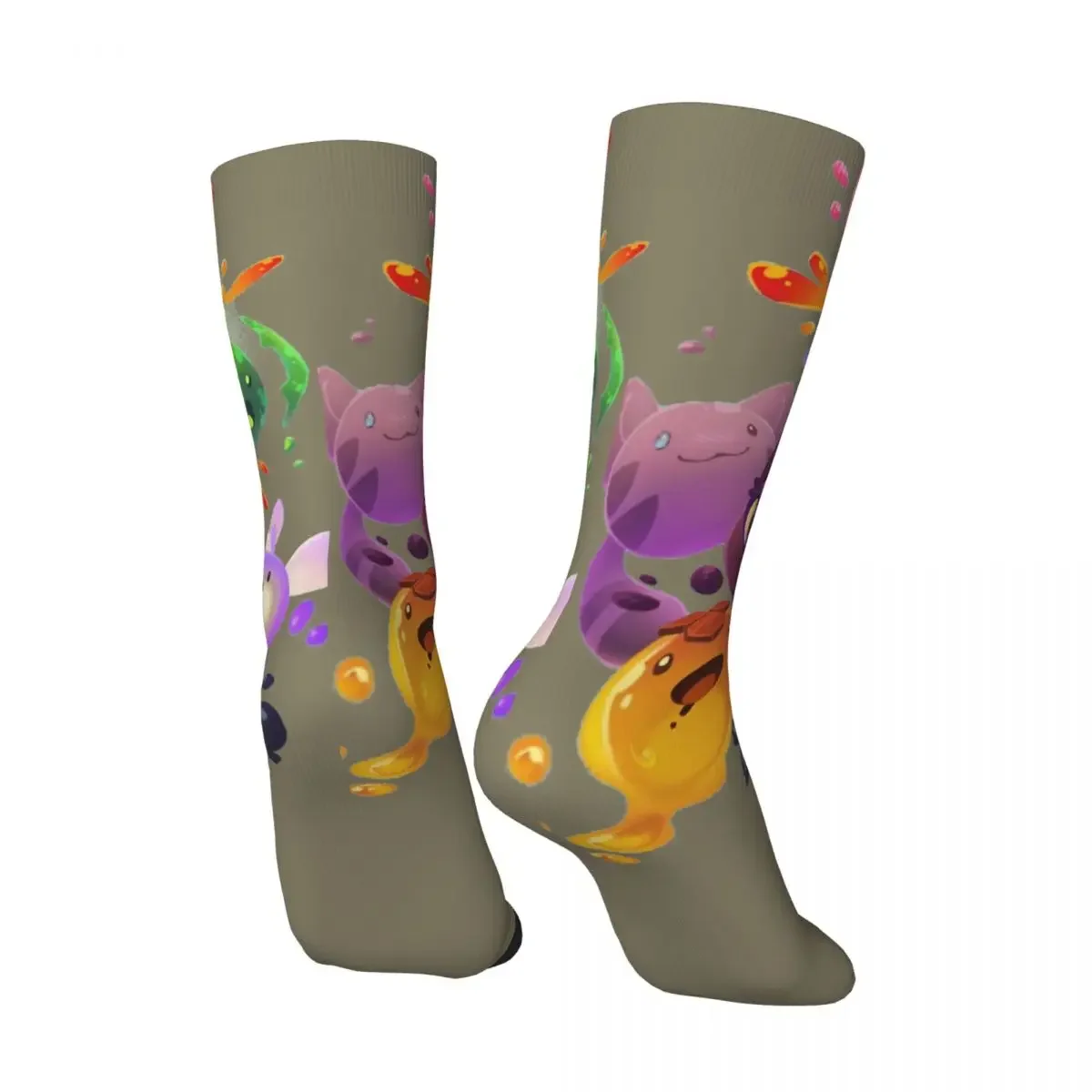 Happy Funny Men's Compression Socks Happy Vintage Harajuku Slime Rancher Game Hip Hop Novelty Seamless Crew Crazy Sock