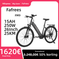 FAFREES FM9 Adults Electric Bicycle 700C*45C Tire 250W Bafang Mid-drive Motor 25km/h Max Speed 15Ah Battery Electric Bikes