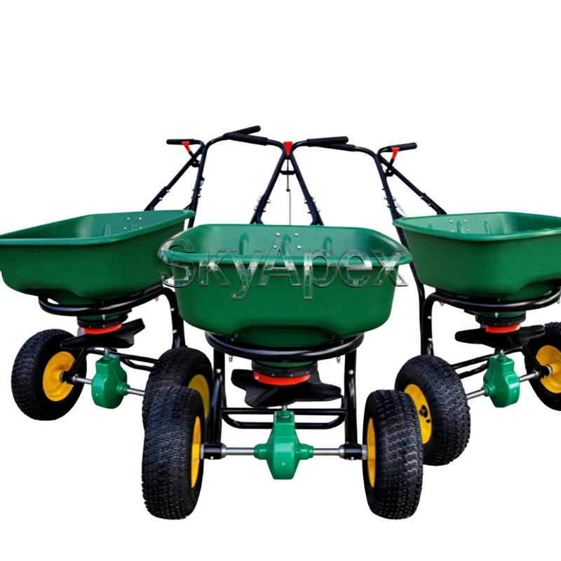 Hand Push Rotary Spreader Seeder Fertilizer Spreader Even Spreading for Lawn Grass Seed Fertilizer Salt Spreader Machine