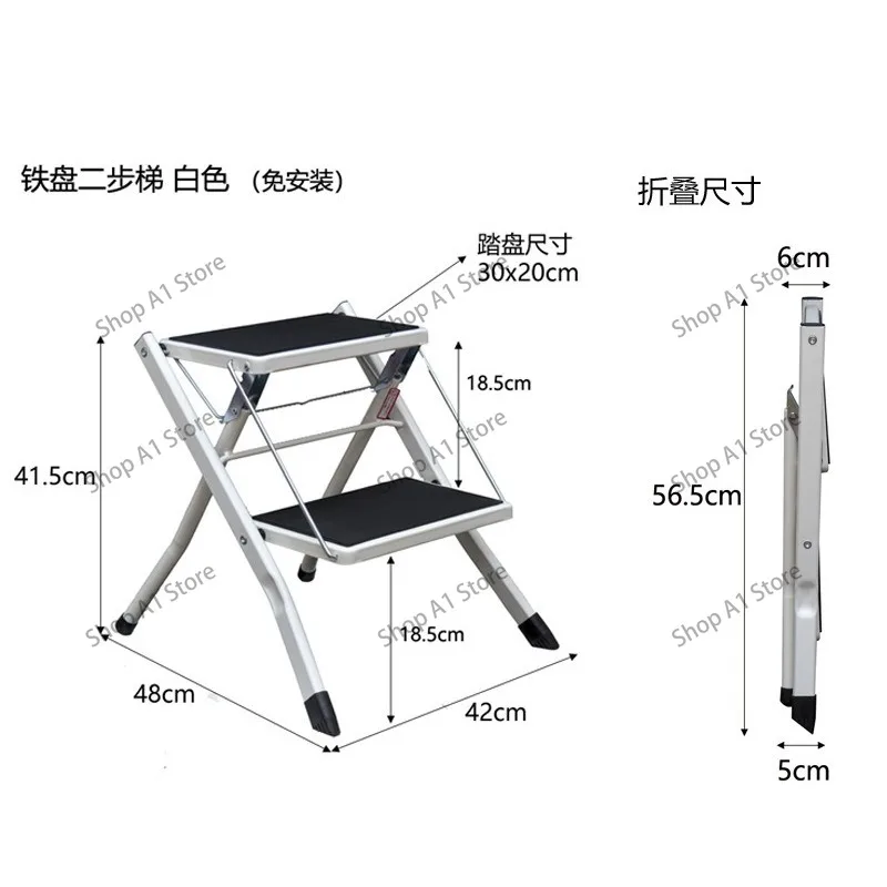 Multi-functional Folding Ladder Stool, Household Footstool for Kitchen, Bathroom, Shoe Changing & Indoor Use