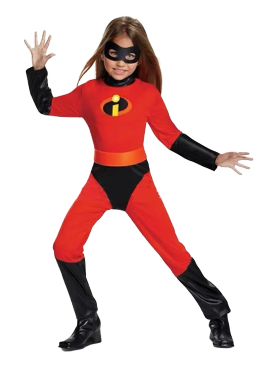 Disney Women and Men  Mr. Incredible Cosplay Costume Halloween Costume Kids Suit Mask Superhero Jumpsuits