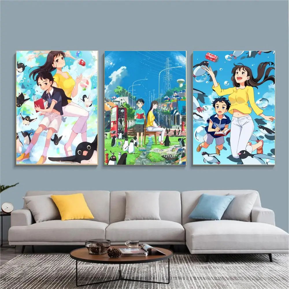 anime P-Penguin Highway-Y Painting Calligraphy Nature Inspired Artwork for Living Room  Home Decoration