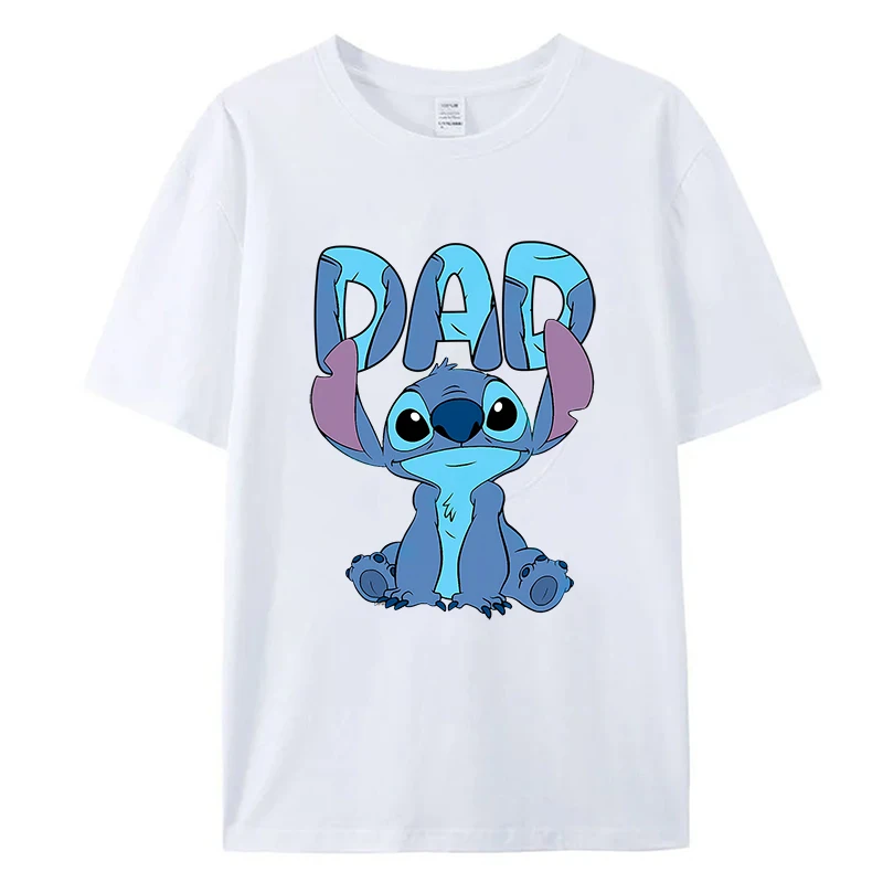 Camiseta de Stitch Disney para hombre y mujer, ropa para padres e hijos, ropa familiar, Anime de dibujos animados, regalos de cumpleaños