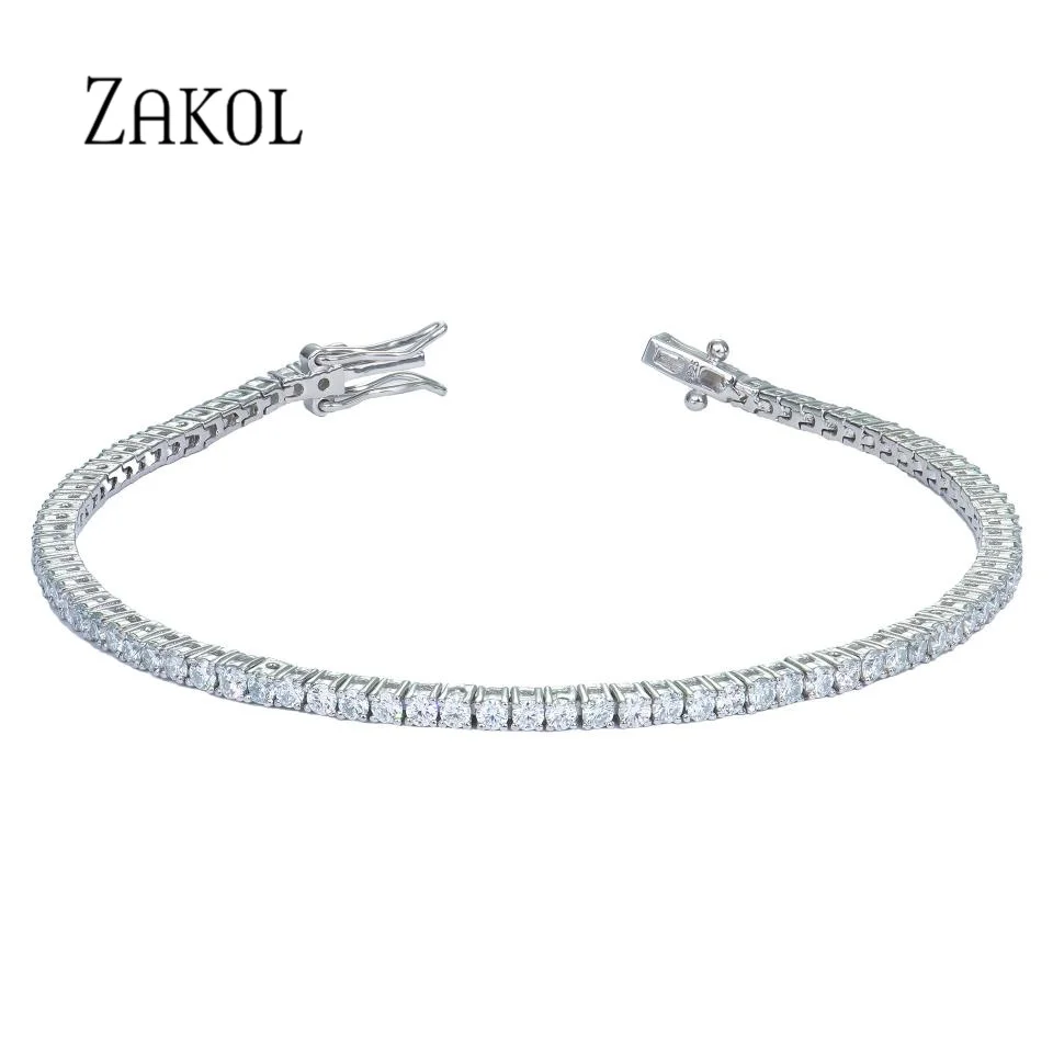 ZAKOL Luxurious Fashion Gold Color Bamboo Slub Inlaid Round Zircon Bracelet For Women Elegant Exquisite Daily Wear Jewelry