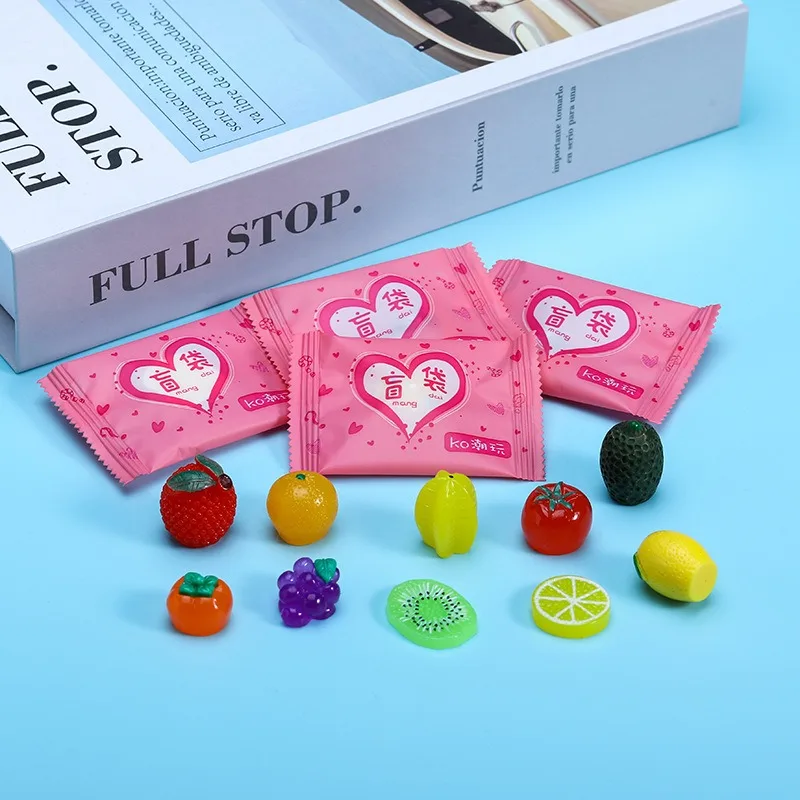 10 Stücke Mini Blind Bag Lebensmittel Spielzeug Modell Simulation Supermarkt Snacks Getränke Weinflaschen Schmuck Kleine Ornamente Zufälliger Stil