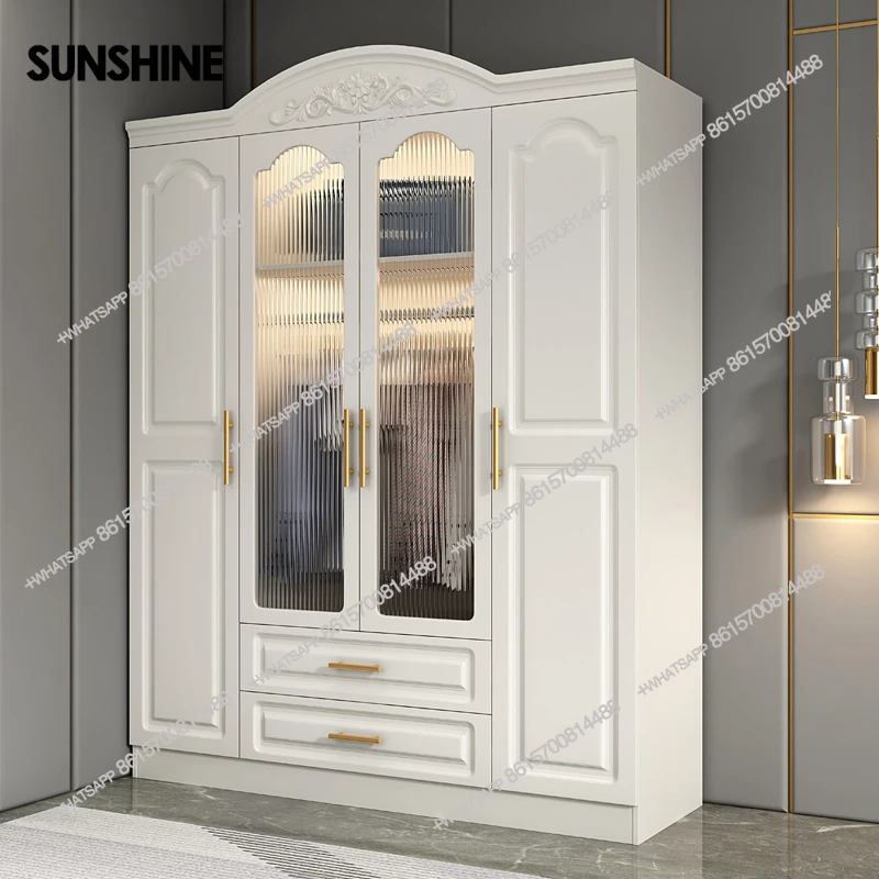 Aesthetic Orgnizer Wood Wardrobes Luxury Drawers Stylish Display Adult Wardrobes Bedroom Storage Guarda Roupa Furniture Home