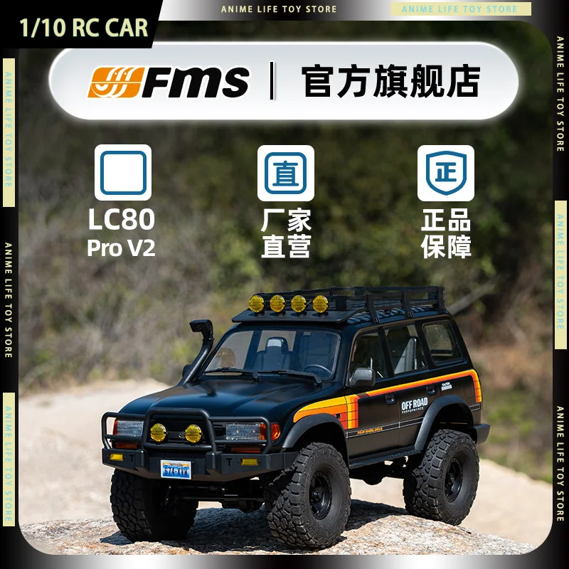 

2026 FMS 1/10 FCX10 Toyota Land Cruiser LC80 Limited Edition Black Brushless RC Car Off Road Rock Crawler Waterproof 4WD RC Cars