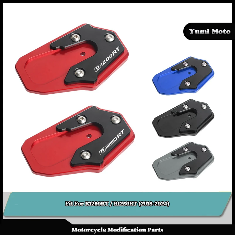

Fit For BMW R1200RT R1250RT 2018-2024 1200 1250 Motorcycle Key Chain CNC Kickstand Foot Side Stand Extension Pad Cover Protector