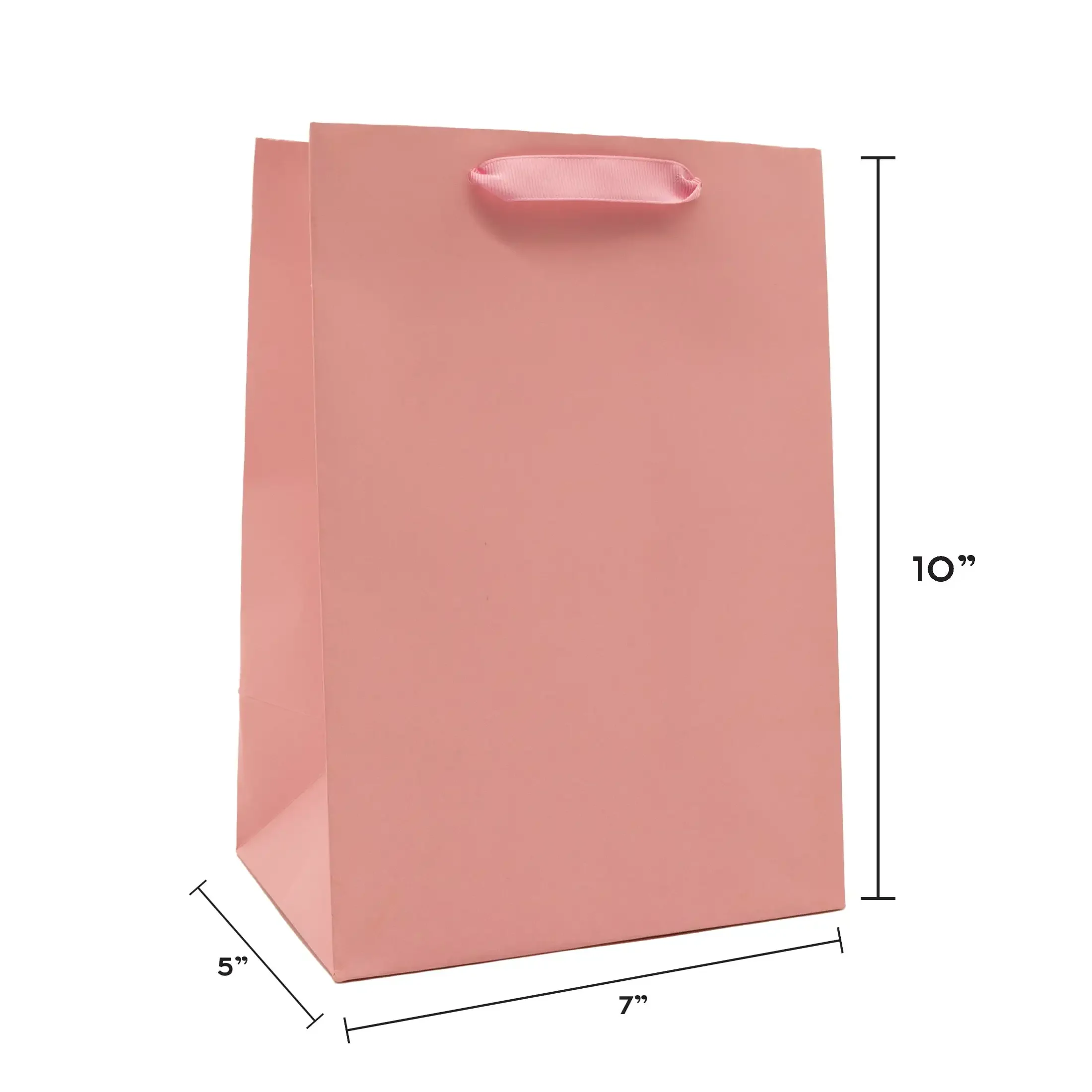 Large Pink Gift Bags, 7" x 10", 3 Count
