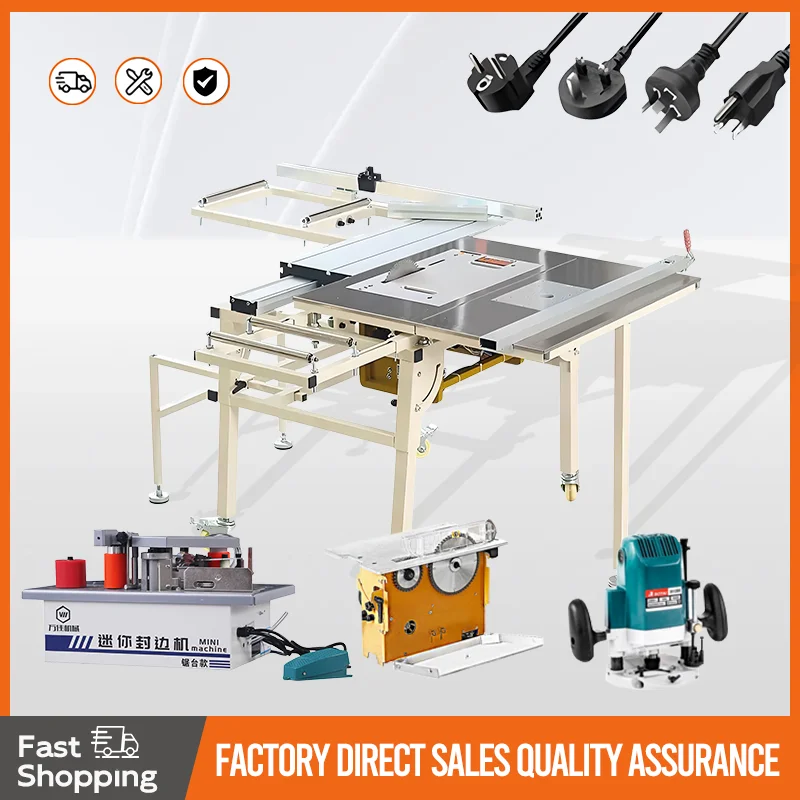 Woodworking Table Saw Special Workbench Precision Sliding Table Saw Multi-function Folding Saw Table Dust-free Cutting Saw