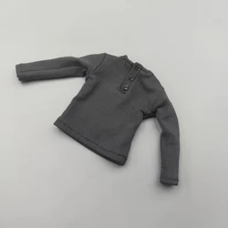 1/6 Scale Men Male Long Sleeve Grey Sweater Coat T shirt Models for 12'' Figures
