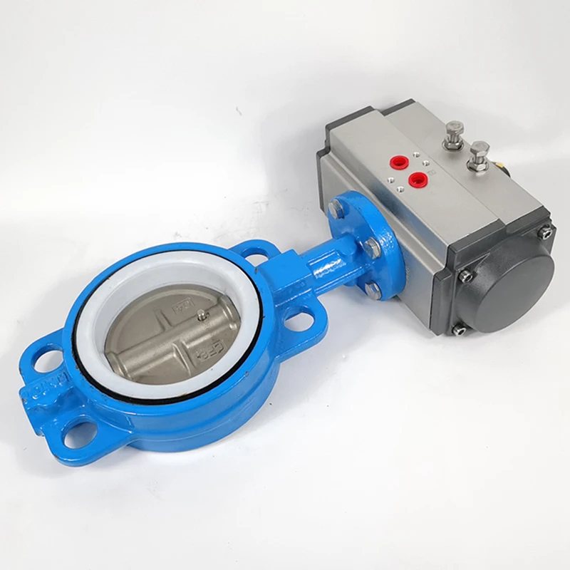

DN200 Wafer Automatic Liquid /Gas /Water /Oil Gas Pneumatic Butterfly Valve 304 Valve Plate Acid And Alkali Corrosion Resistance