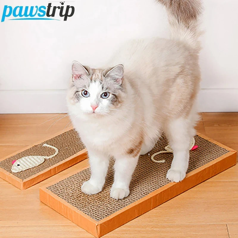 Sisal Mice Cat Scraper Corrugated Cat Scratcher Cardboard Pad for Cats Grinding Nails Durable Cat Claw Sharpener Cat Accessories