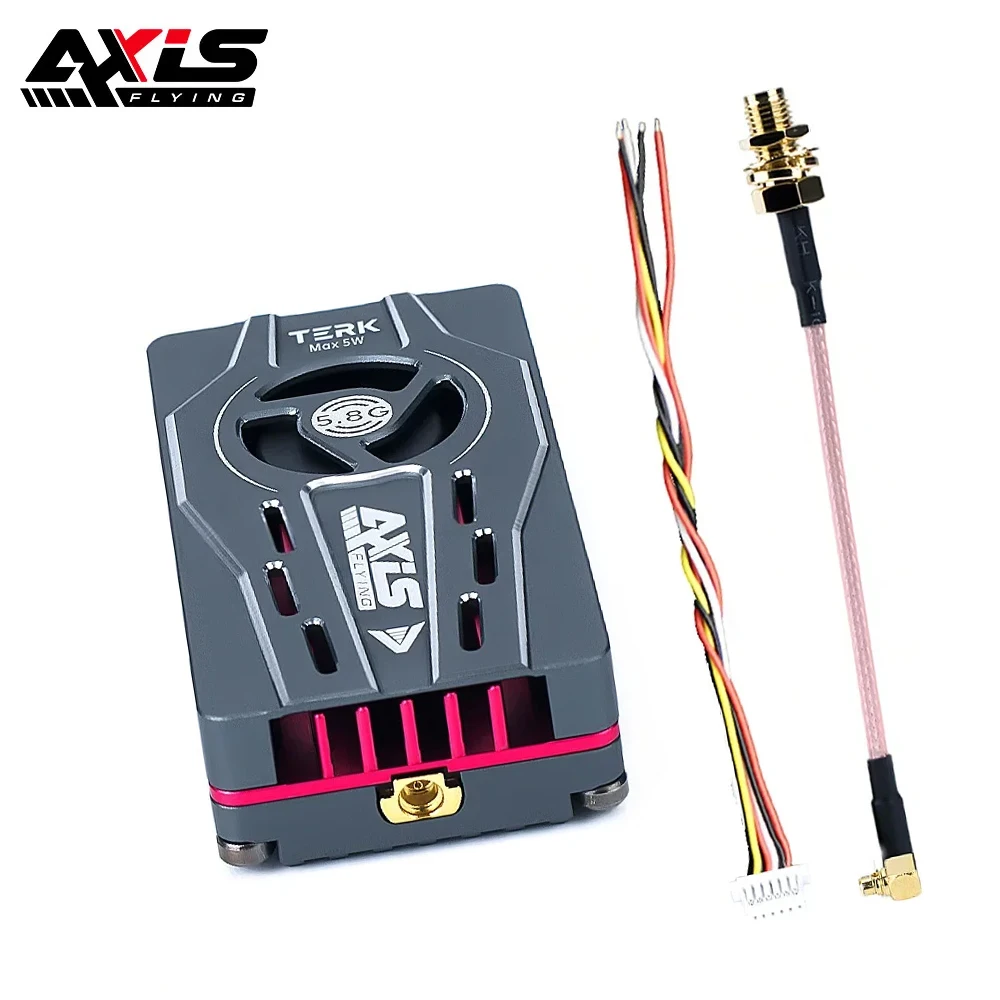 Axisflying TERK 5,8G 5W analógico VTX OSD transmisor de vídeo 7-36V DC 25mW/400mW/1W/5W para FPV Freestyle RC piezas de drones de largo alcance
