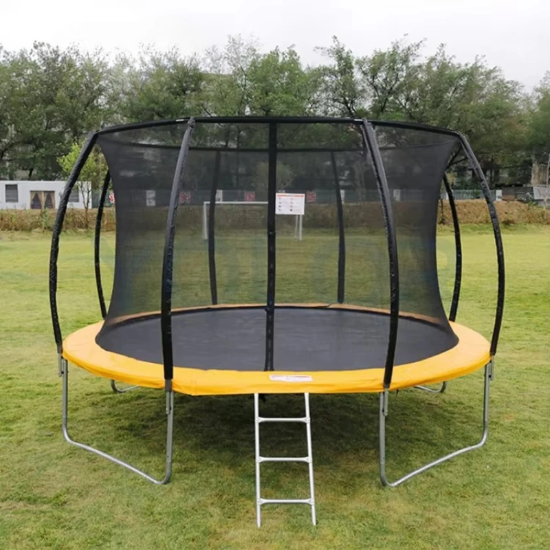 

Rope court trampoline for outdoor recreation and exercise