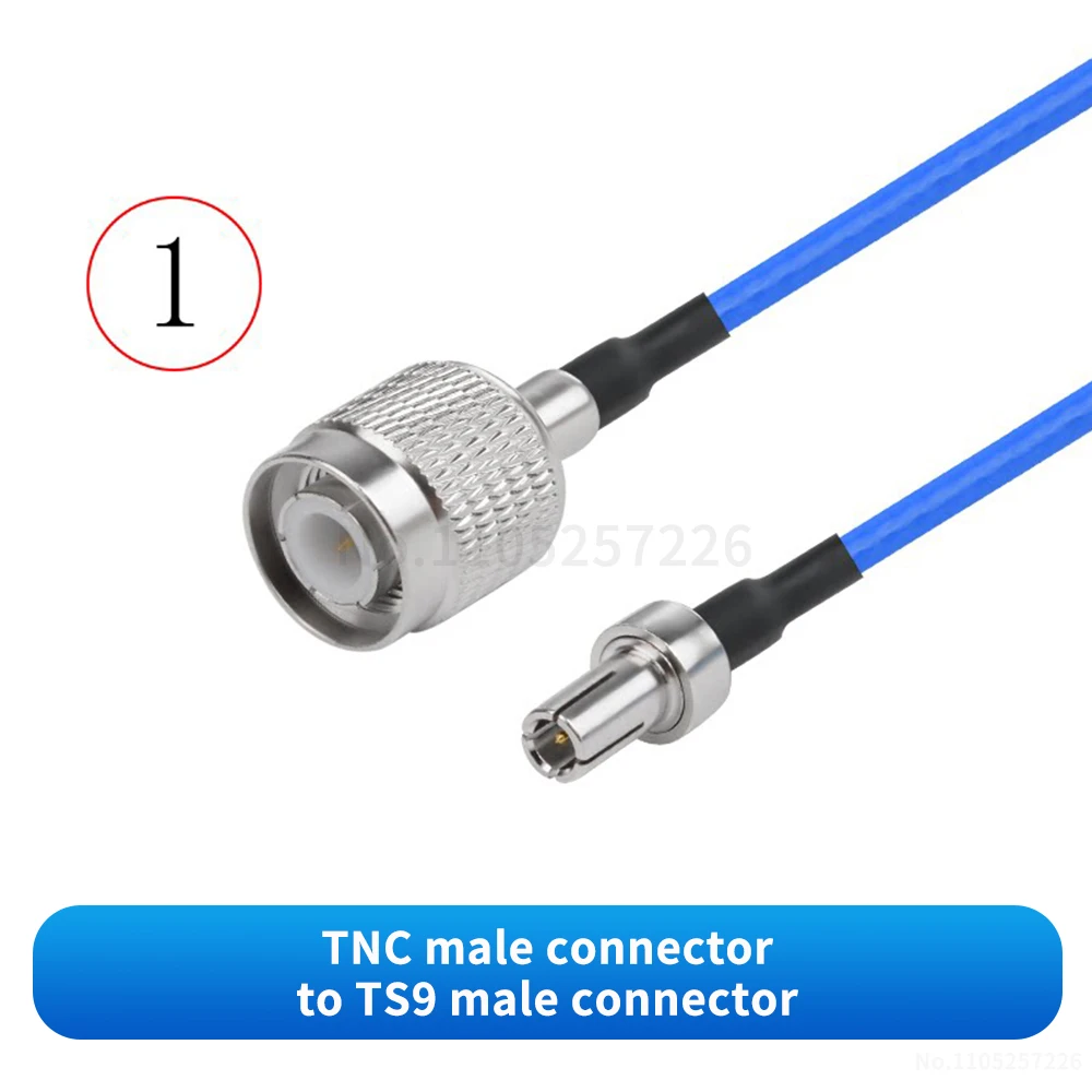 

TNC to TS9 Male/Female Connector (Ultra-flexible RG316 blue RF adapter cable) TNC to TS9 signal extension cable (1 pcs)