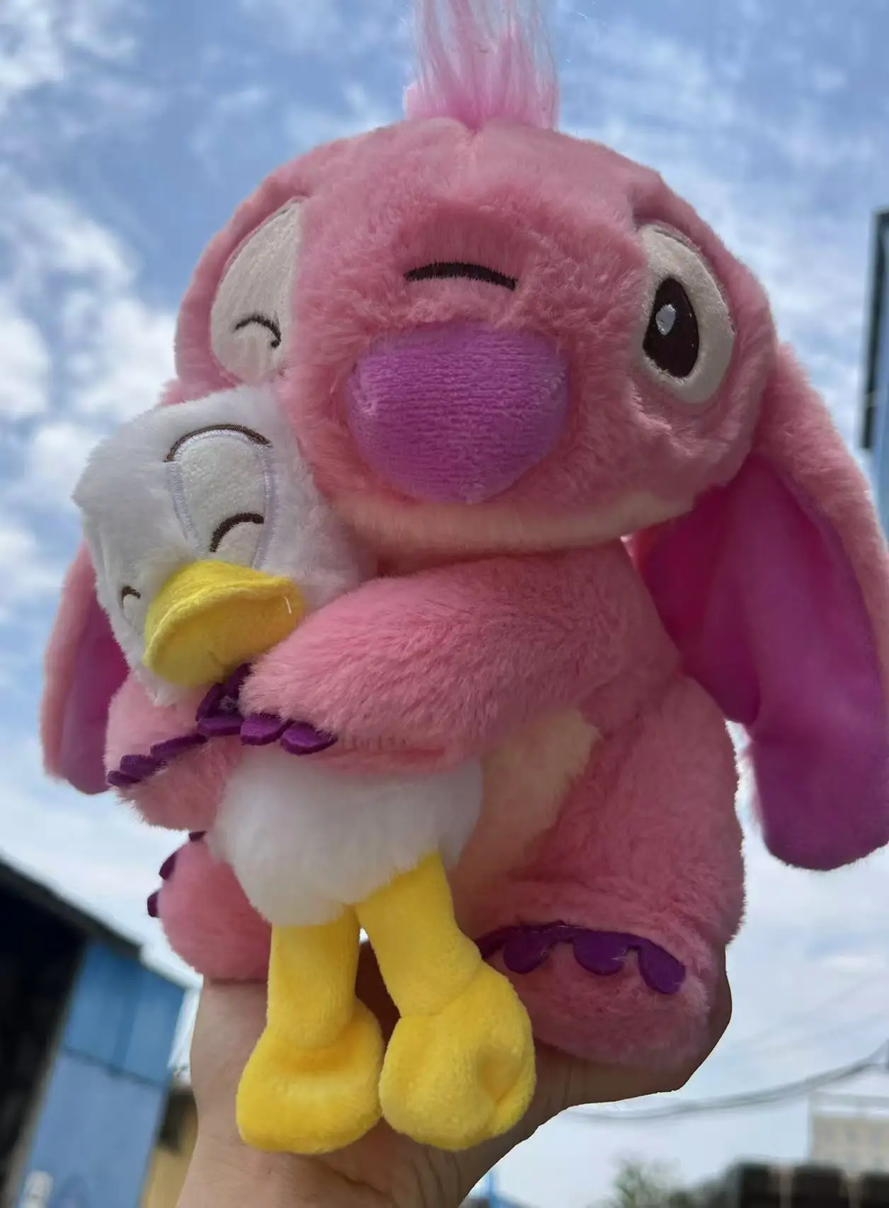 Muñeco de peluche de Disney de 20cm, muñeco Lilo de punto de pato bonito, juguete de peluche, regalo de cumpleaños de Navidad para niños, juguetes Kawaii