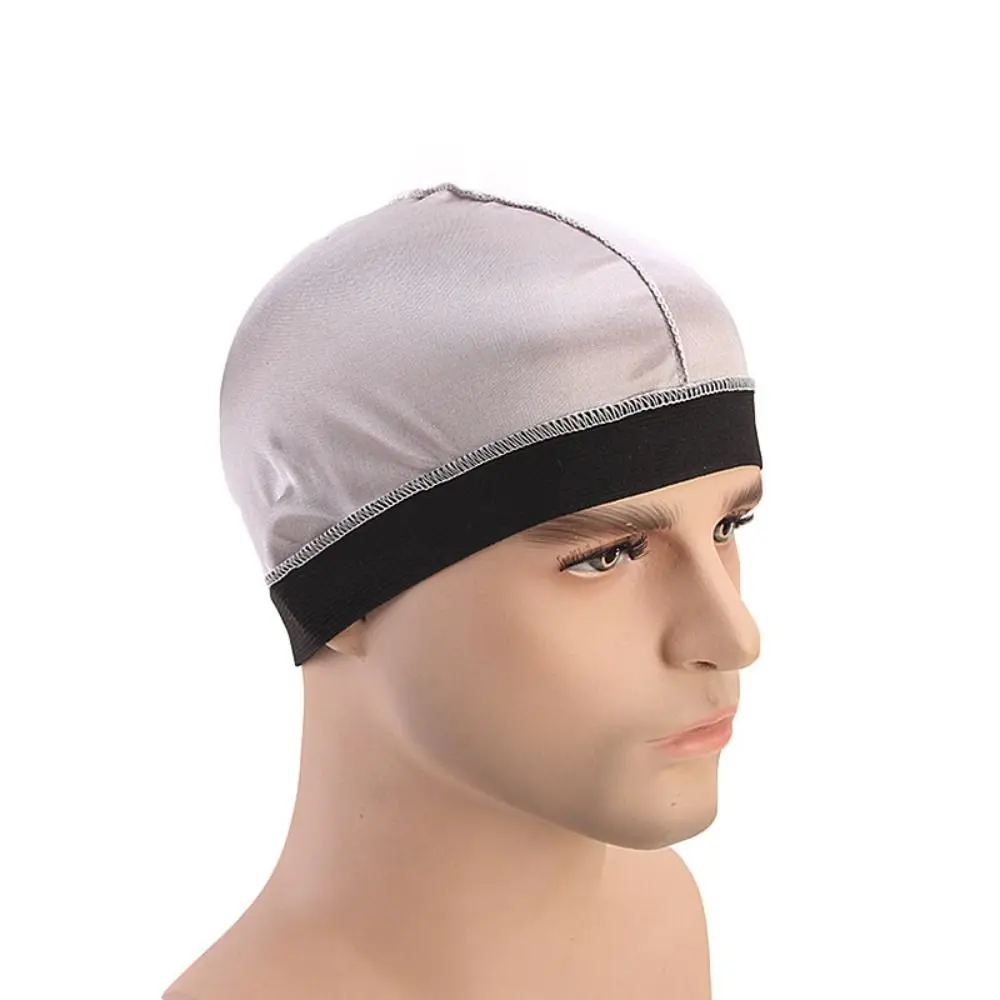 New Solid Color Men Durag Hats Breathable Polyester Wave Caps Multicolor Elastic Multicolor Durag Cap Men