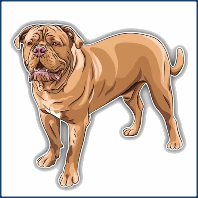 15CMx14.3CM French Mastiff Breed Dog Car Bumper Decoration Car Sticker