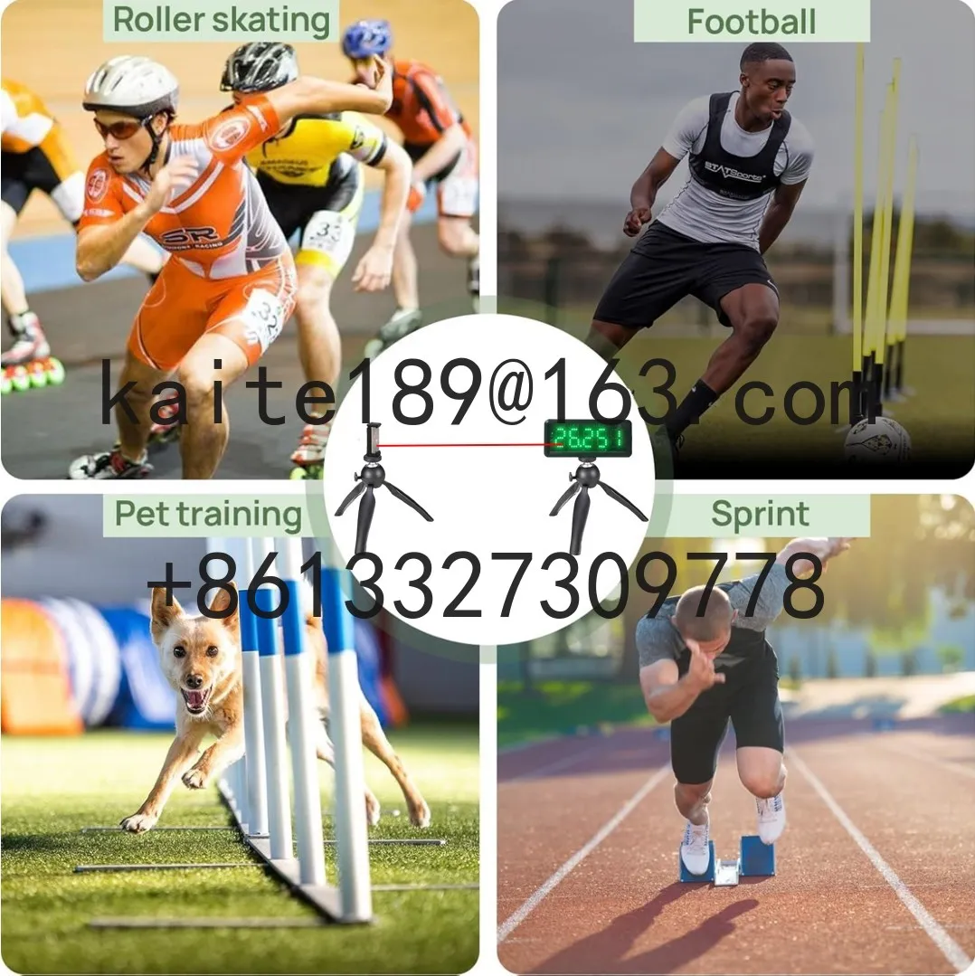 Elektronische Rennruhr mit eingebauter Batterie, USB-Aufladung, LED-Leichtathletik, kabelloser Laser-Timer für das Lauftraining einer Person