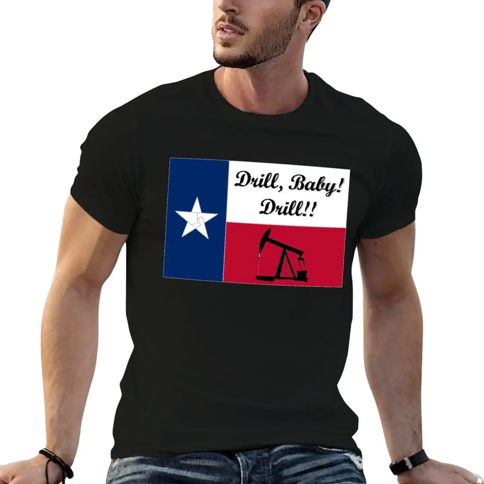 

Drill Baby Drill Texas Oil Long Sleeve T-Shirt vintage graphic t shirt vintage mens graphic t-shirts hip hop