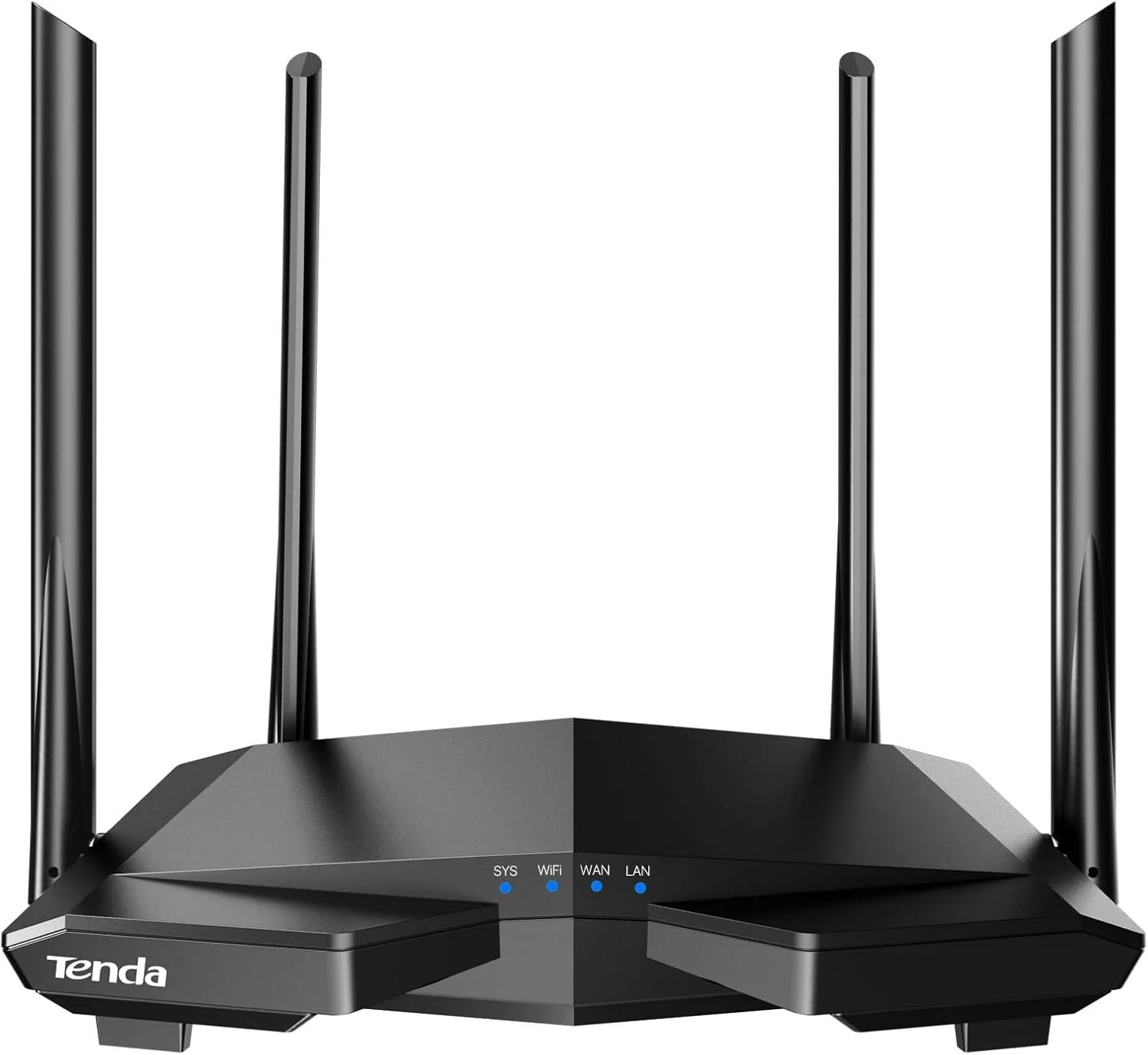 Router WiFi Inteligente Tenda AC1200, Router Inalámbrico de Alta Velocidad de Doble Banda con Aplicación Inteligente, 4 Puertos Ethernet Rápidos de 100 Mbps