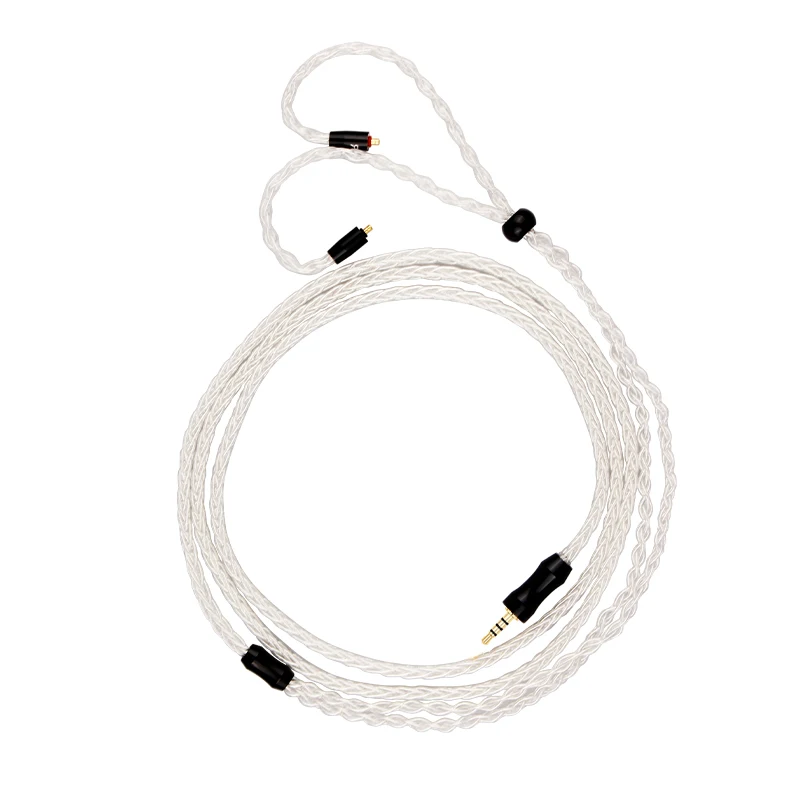 YYTCG HiFi Audio Headphone Upgrade Cable Pure Silver MMCX 3.5mm 5