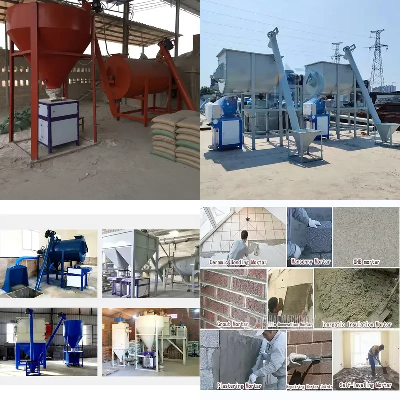 Automatic Self-Leveling Dry-Mixing Mortar Manufacturing Machine New Production Tile Adhesive Mixer for Cement Powder Sand