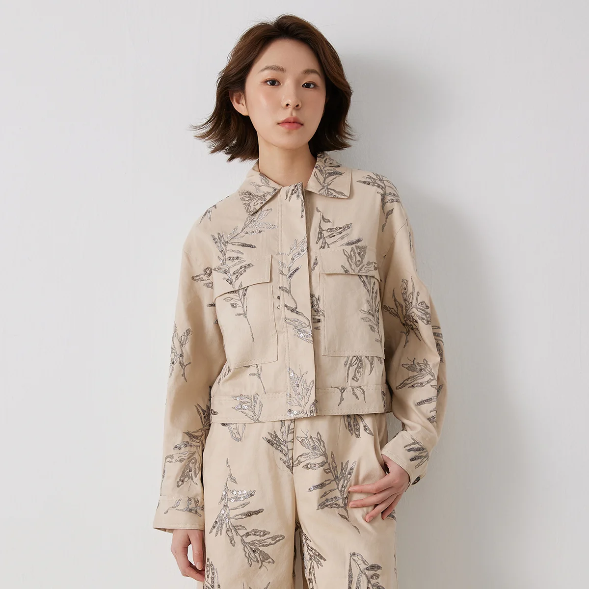 

K3011W Luxury Women's Clothing Linen cotton spring Summer High quality embroidery Ladies Blouse for women
