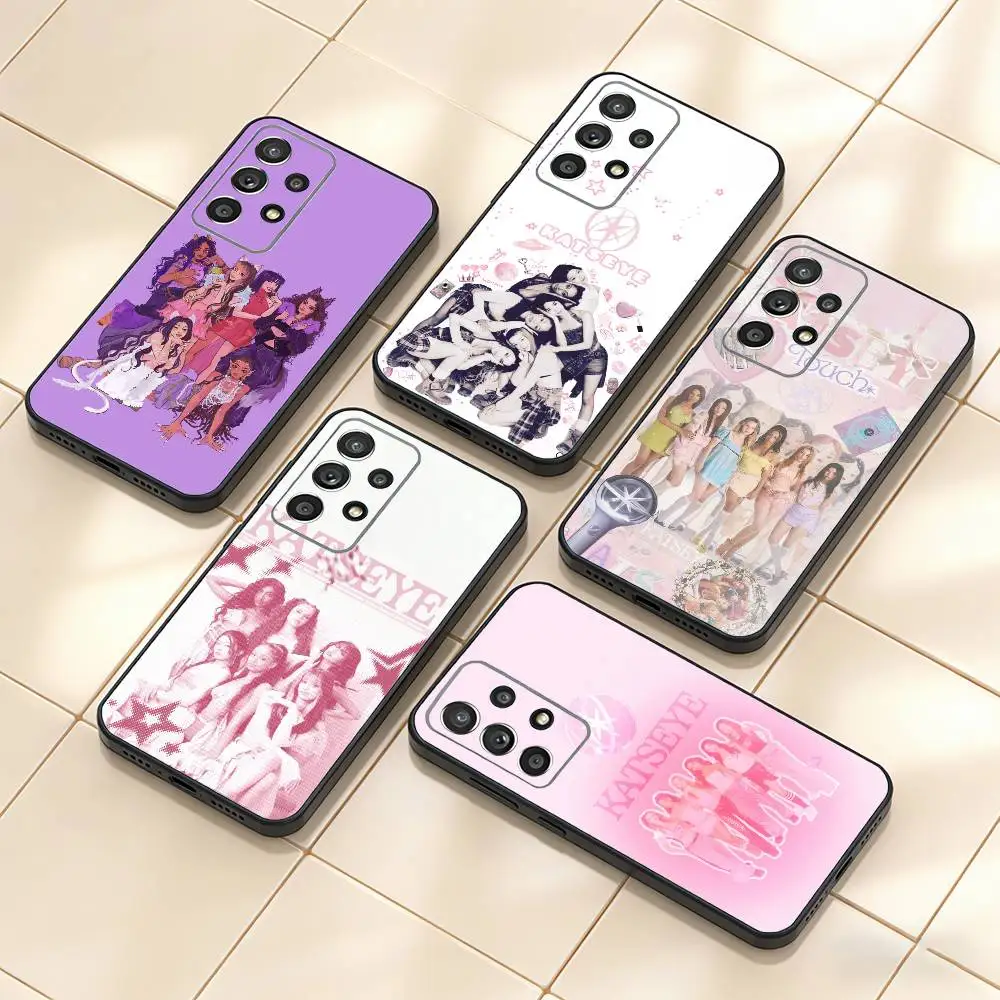 

K-KATSEYES Music Group Phone Case For Samsung S25,S24,S21,S22,S23,S30,Ultra,S20,Plus,Fe,Note,10,9,5G Black Cover