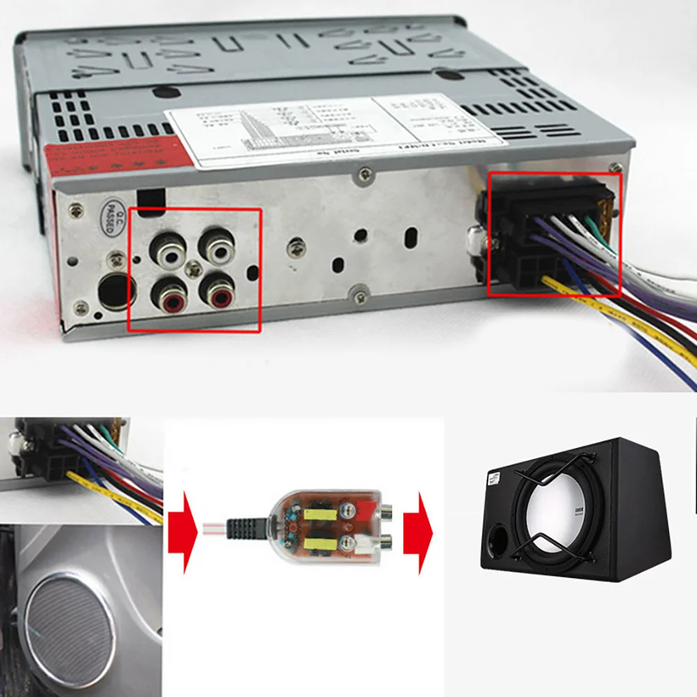 

2Pcs Car Trumpet Frequency Converter High to Low Frequency Sound Adapter Reliable Durable Car Audio Converting Accessory