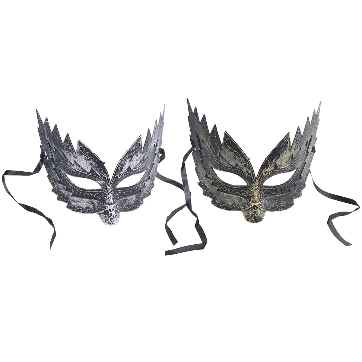 2 Pcs Horror Half Face Mask The Make up Dancing Party Makeup Prop Halloween Cosplay Masquerade