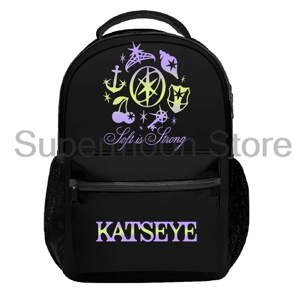Kpop Katseye Soft is Strong Backpack 2025 Beautiful Chaos Tour Women Men Rucksack Casual Travel Bag Unisex Outdoor Daypack