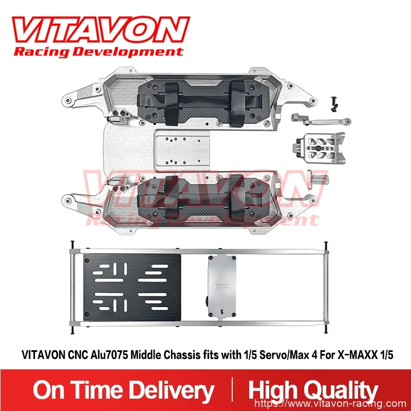 

Среднее шасси VITAVON CNC Alu7075 подходит для сервопривода 1/5/макс 4 для X-MAXX 1/5