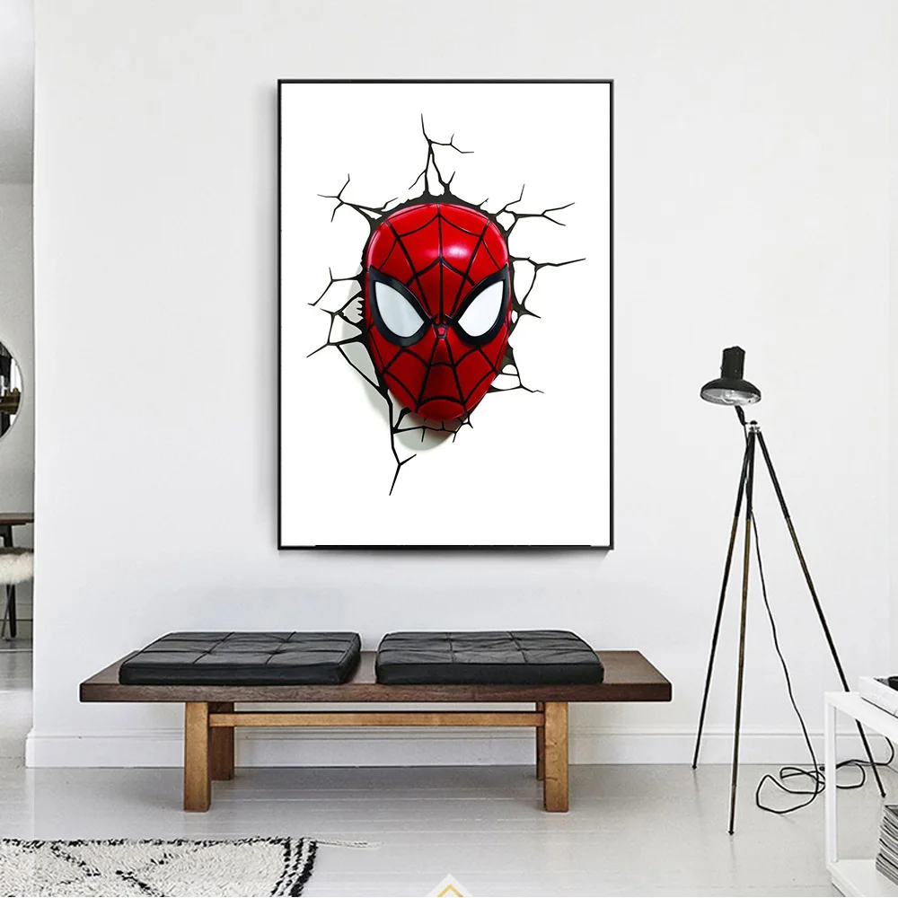 Marvel Spiderman Canvas Painting Classic Abstract Superhero Movie Poster Prints Wall Art For Living Room Home Decor No Frame