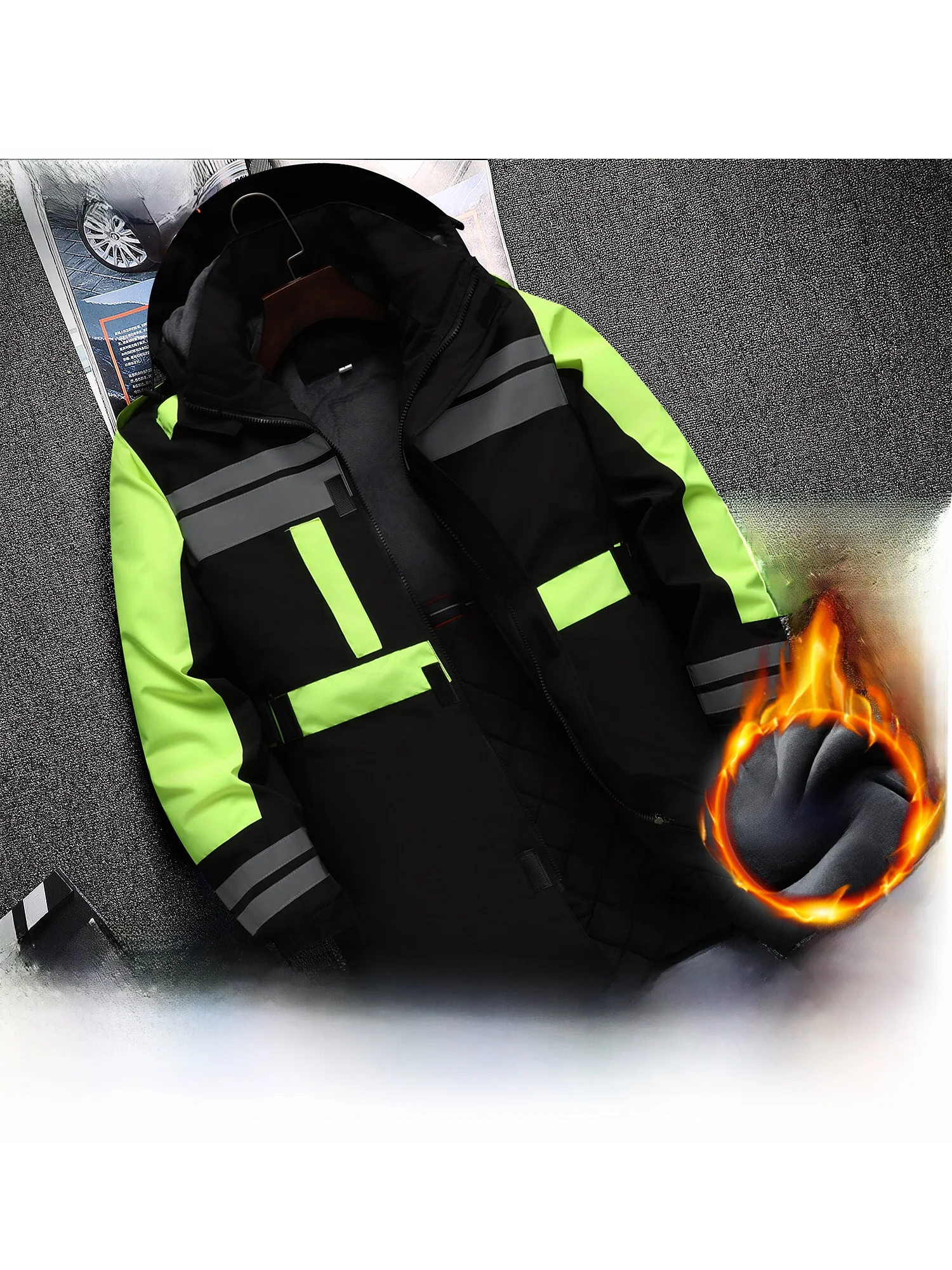 

Мужская утепленная куртка на флисовой подкладке, зимняя теплая хлопковая куртка с длинными рукавами, ветрозащитное и морозостойкое повседневное пальто для активного отдыха