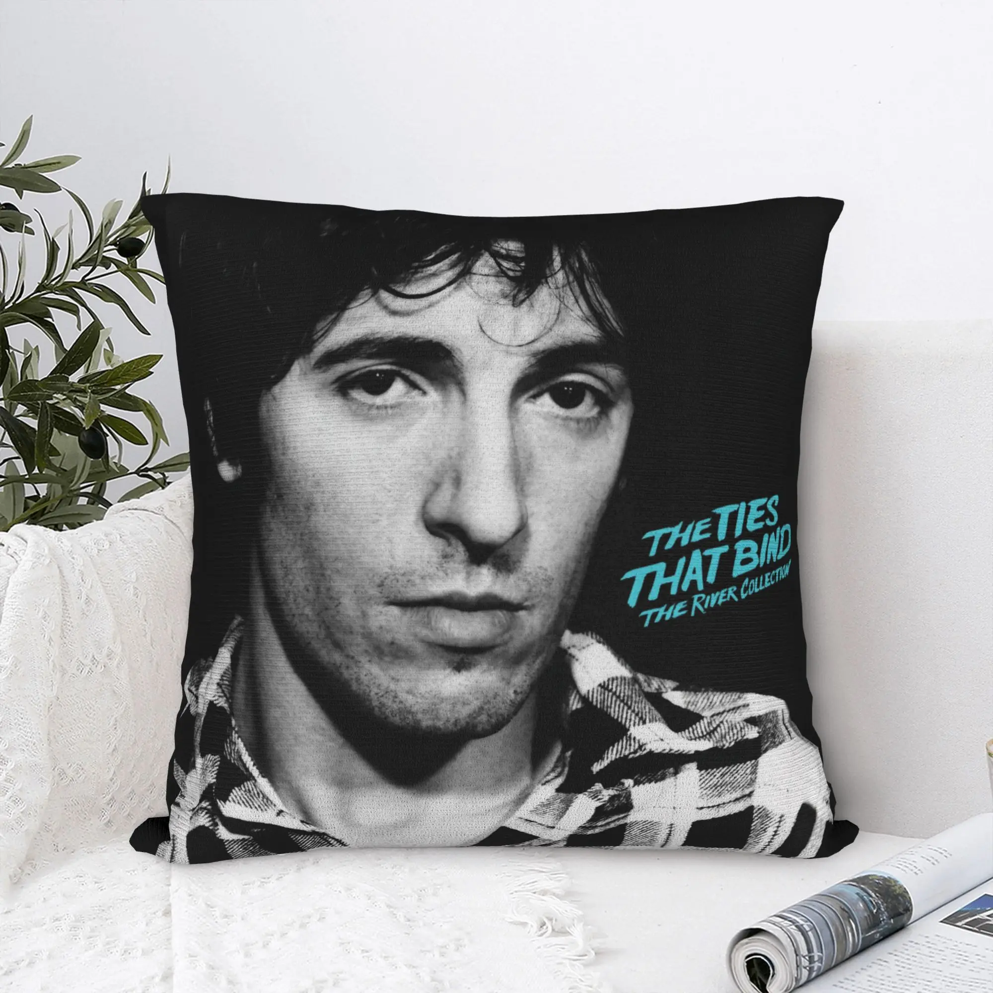 Bruce The E Street Band Springsteen Thunder Road Square Pillow Covers Bed Car Cushion Case Funny Decor Throw Pillow Case 40*40
