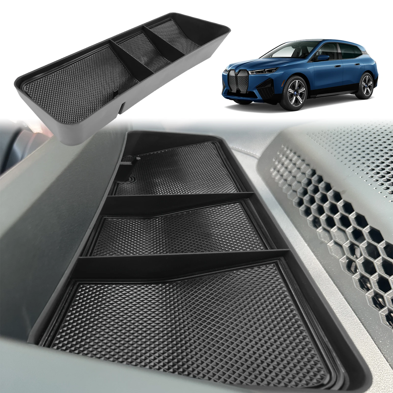 RUIYA para BMW iX I20 Elektro EV 2022 2023 2024 2025 Caja de almacenamiento para consola central de coche con volante a la izquierda Accesorios para el interior del coche BMW iX 2025