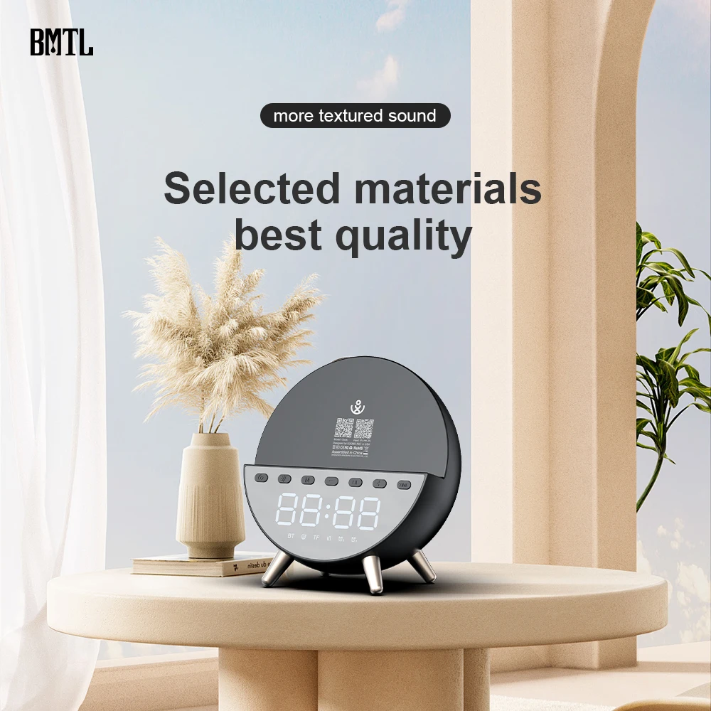 XDOBO Clock Bluetooth Speaker Wireless Portable Bass 1200mAh BT TF Play For Home Party With Smartphone Holder