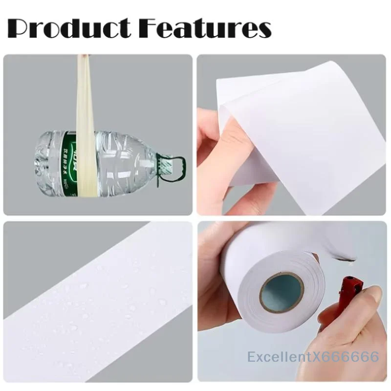 Thickened Sunscreen AC Pipe Wrapping Tape White Waterproof Anti-UV for Residential HVAC System Pipe Repair
