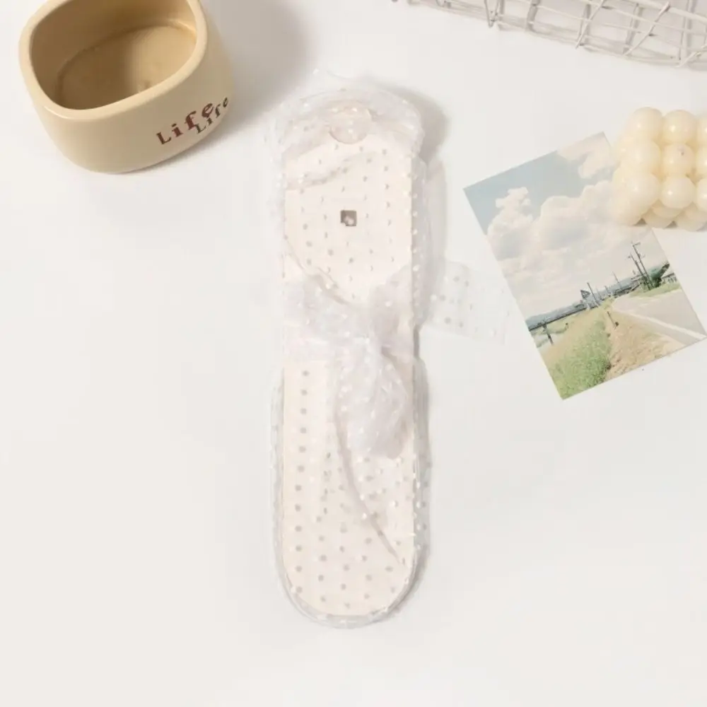 

Sweet Tulle Mesh Tulle Bow Short Socks Quick Dry Transparent Lace Dot Middle Tube Socks Lolita Non-slip Summer