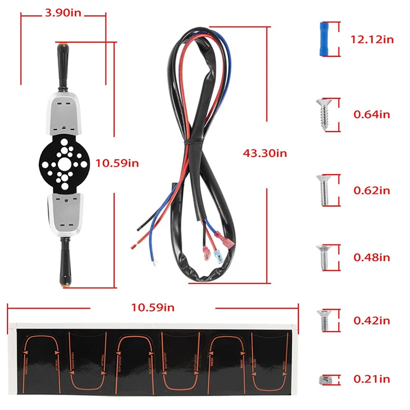 Interruptor de Control de bisel para barco Seastar hidráulico, accesorio de dirección de Cable e inclinación, placa de ajuste/conector intermitente,