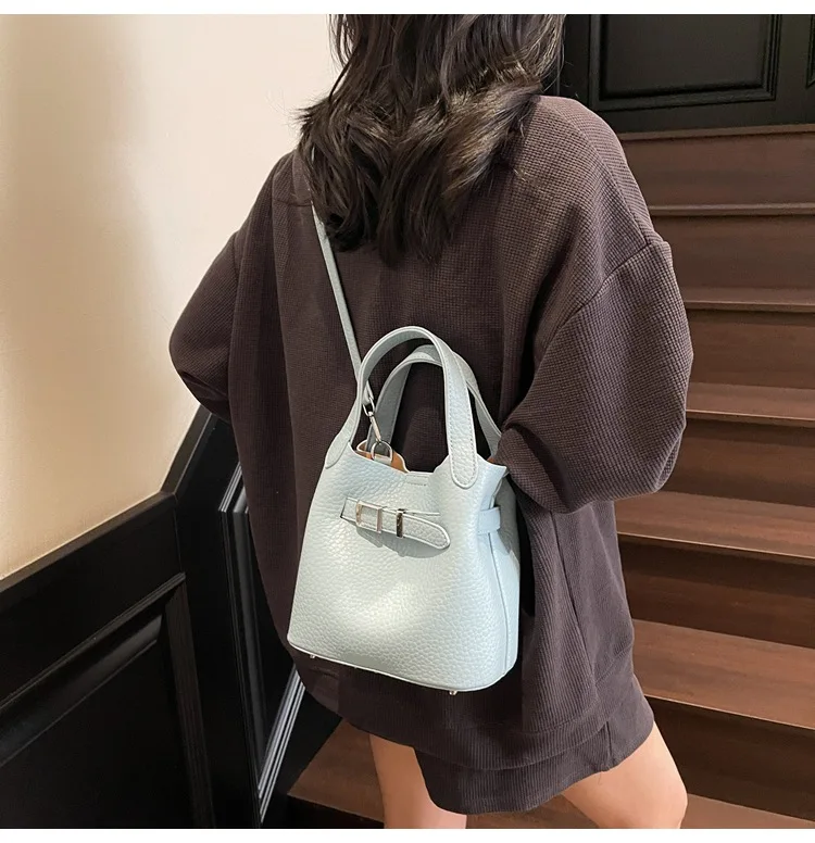 Женская сумка-ведро 2025 года — минималистичная дизайнерская сумка через плечо, небольшая сумка через плечо с текстурой премиум-класса