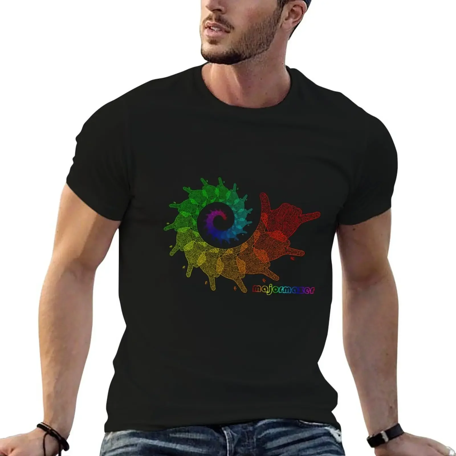 

Shakadelic Spiral T-Shirt T-shirts oversize sweat plus size tops mens t shirts top quality