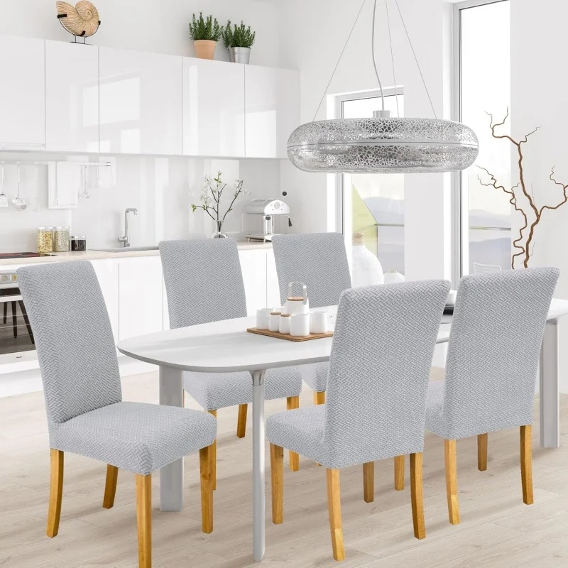

Dining Room Chair Covers Set of 6 Stretch Parsons Chair Protectors Machine Washable For Restaurants Hotels Banquets Home Décor