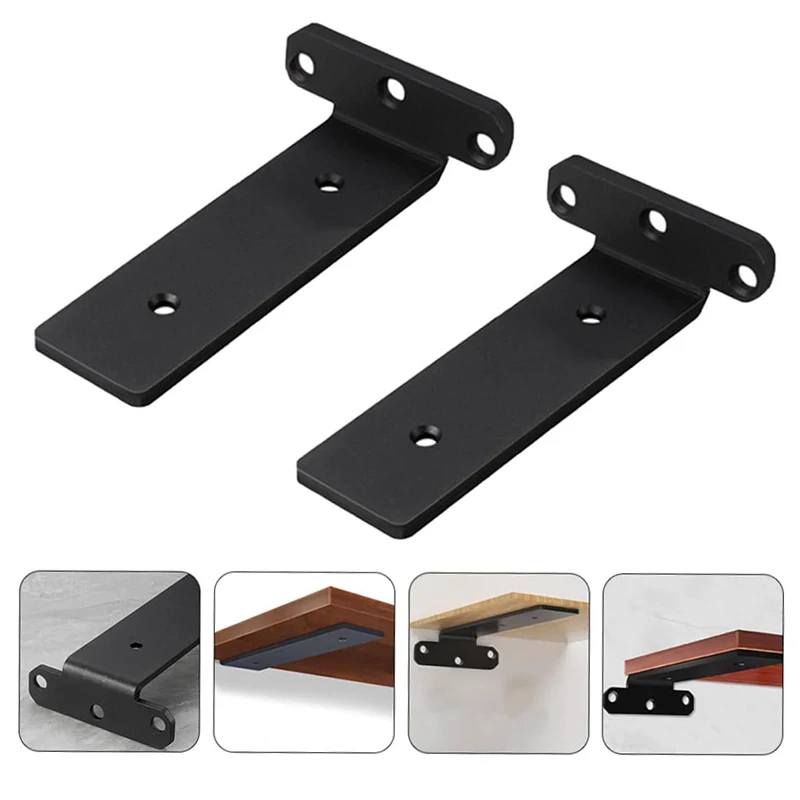6-12 Inch 200kg Bearing Capacity Suspended Tripod Brackets Wall Shelf Support Hidden Wall Fixed Partition Storage Rack Shelves