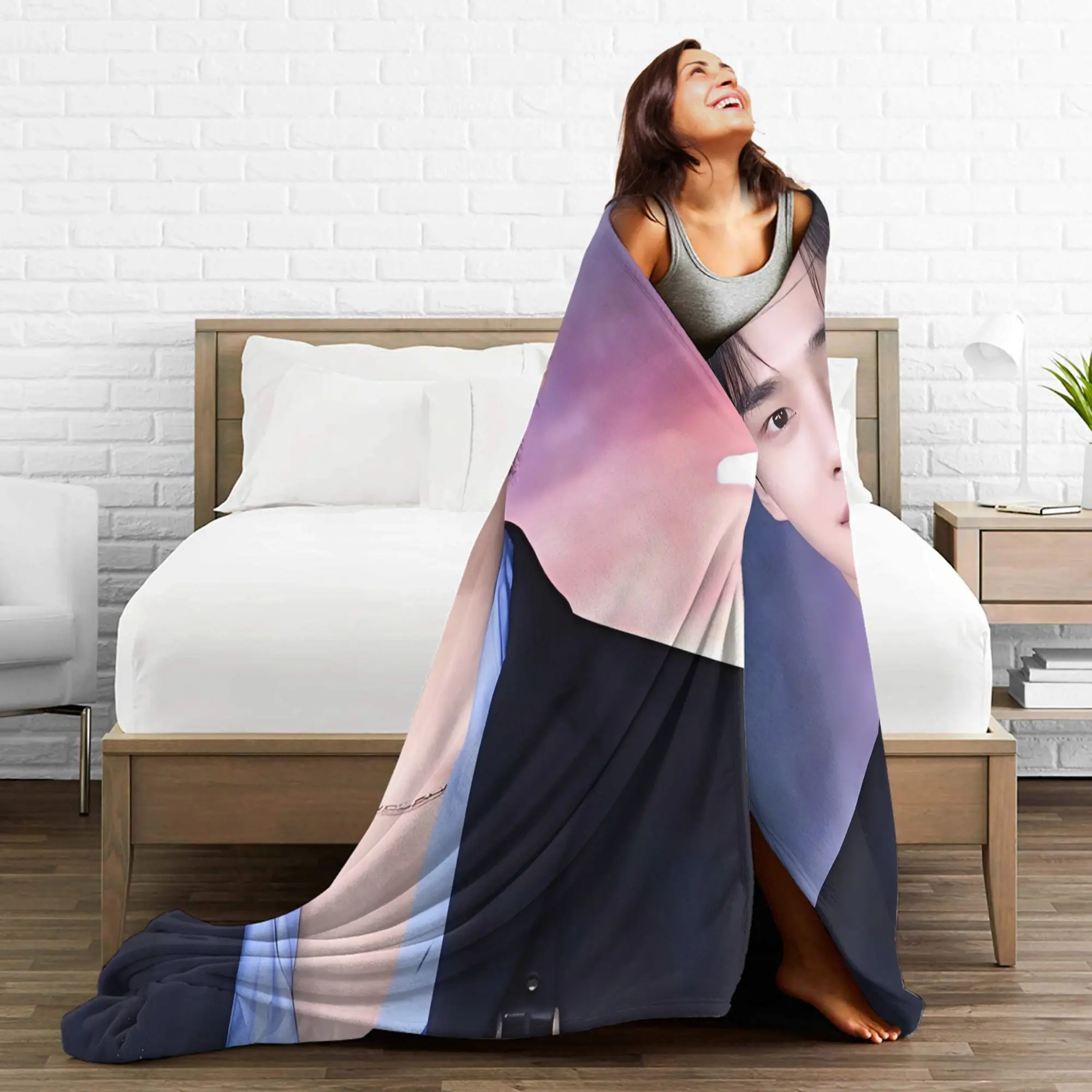 أغنية كانغ الكورية البوب بطانية نزهة الفانيلا الفراش يلقي للأريكة كرسي تصميم دافئ جودة المفرش هدية